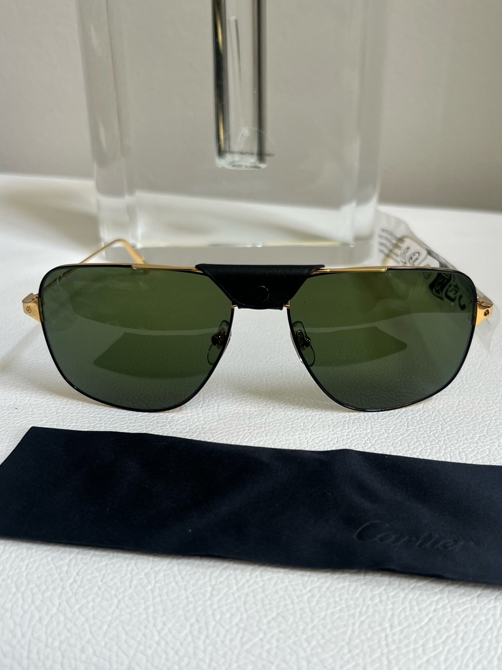 CARTIER 59MM Square Browline Sunglasses 59-16-135 NEW!!!!